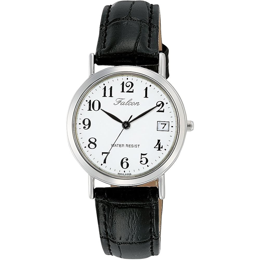 Citizen QQ Analog Waterproof Watch Date Leather Strap D021-304 Women s White