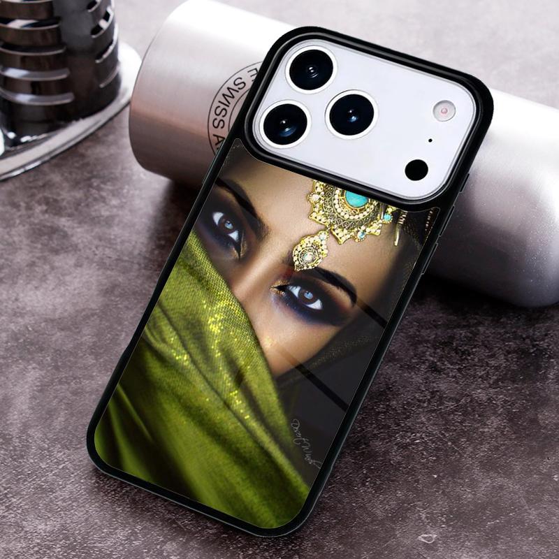 Arab Woman With Niqab Face eye Phone Case For iPhone 17 16 15 14 13 12 11 Pro Max Plus 17Air Soft Silicone Cover