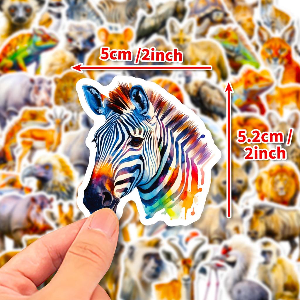 50 Realistic African Animal New Products, Personalized and Independent DIY Decorative Stickers, Waterproof Stickers, Hand Accounts