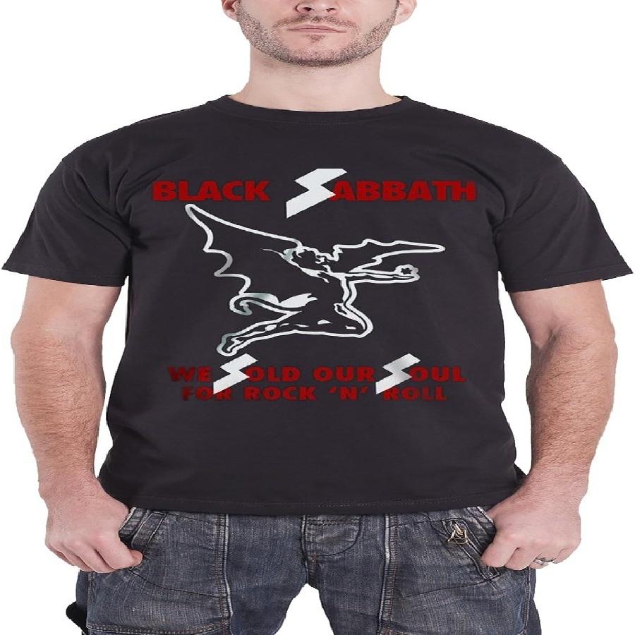 Black Sabbath T Shirt Sold Our Soul Demon Band Logo Official Unisex Black S чёрный