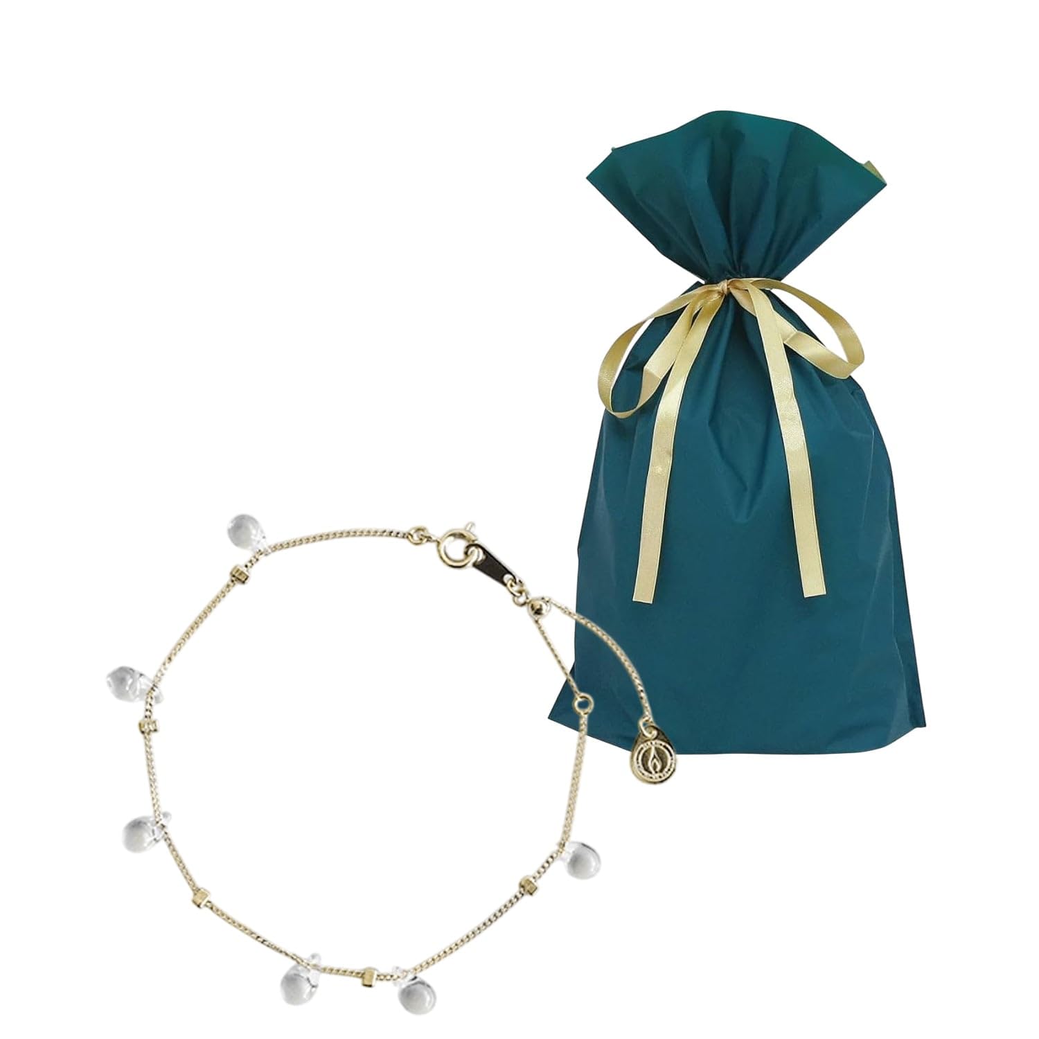 

Набор из 2 браслетов «Маленькие слезы» ручной работы, в подарочном мешочке с [Набор] (HARIO HAW-LT-003B, Лента)