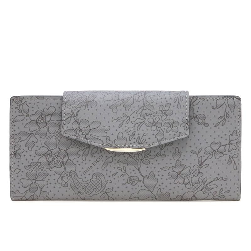 Длинный кошелек с узким боковым клином, Dantelle Purse 85-1573, Серый