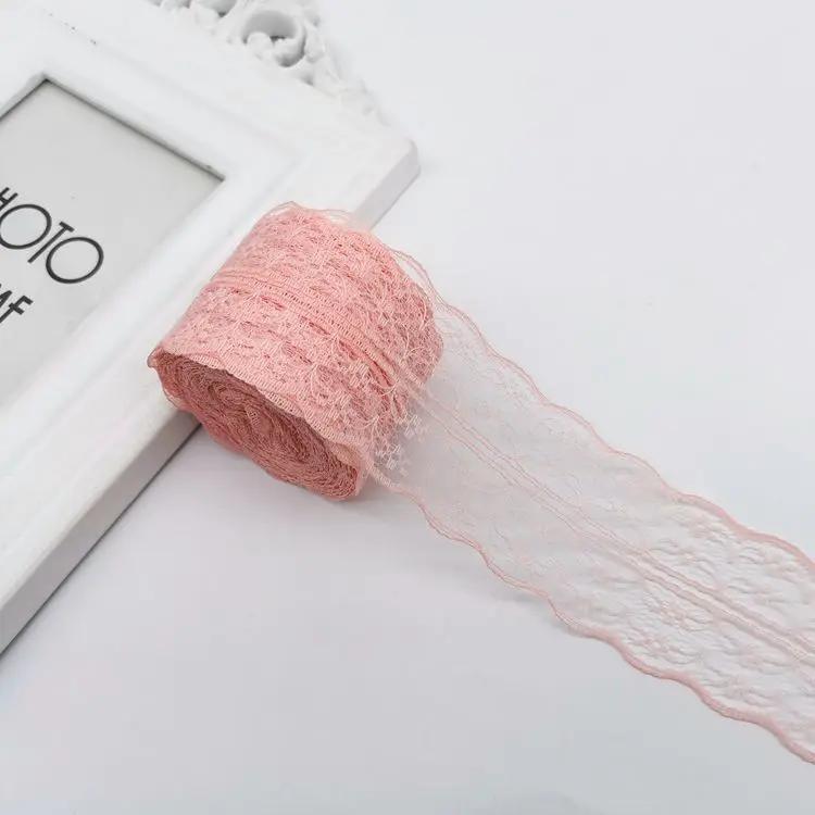 10Meters/Roll 4.5CM Red Black Blue Embroidery Lace Ribbon DIY Apparel Sewing Fabric Wedding Christmas Halloween Gift Decoration