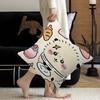 RRakko Cartoon Office Cushion Pillowcase Car Cushion CoverXCM Lumbar Pillowcase Sofa Pillowcover
