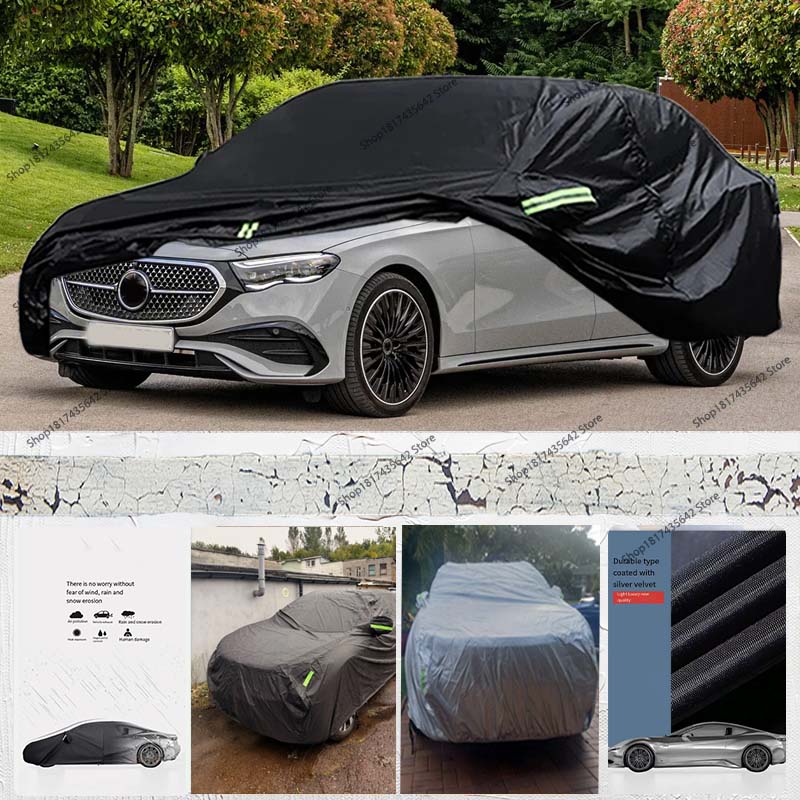 

Waterproof Car Covers for 2006-2025 Mercedes Benz E-Class Sedan E300 E350 for Snow Rain Dust Hail Protection silver