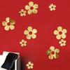 23pcs Flower DIY Mirror Wall Stickers Acrylic Art Wallpaper for Living Room Decoration Home TV Background Wall Decorative Mural
