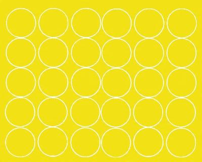 Wheel Sticker 8 Cm Wheel Stickers Dots 30 Pieces Yellow Gloss