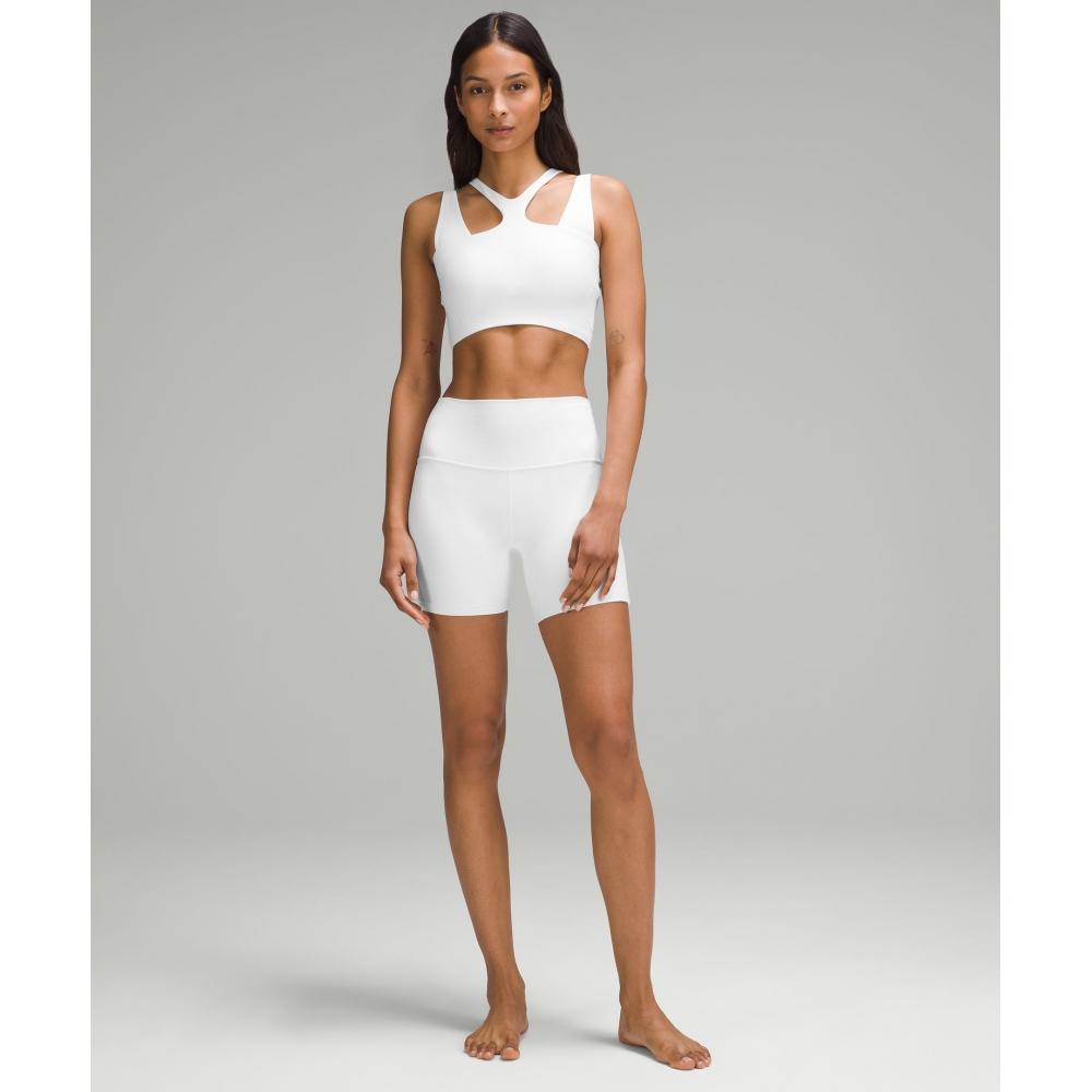 Lululemon Bend This V And RACer BrA  Light Support  A C Cups White