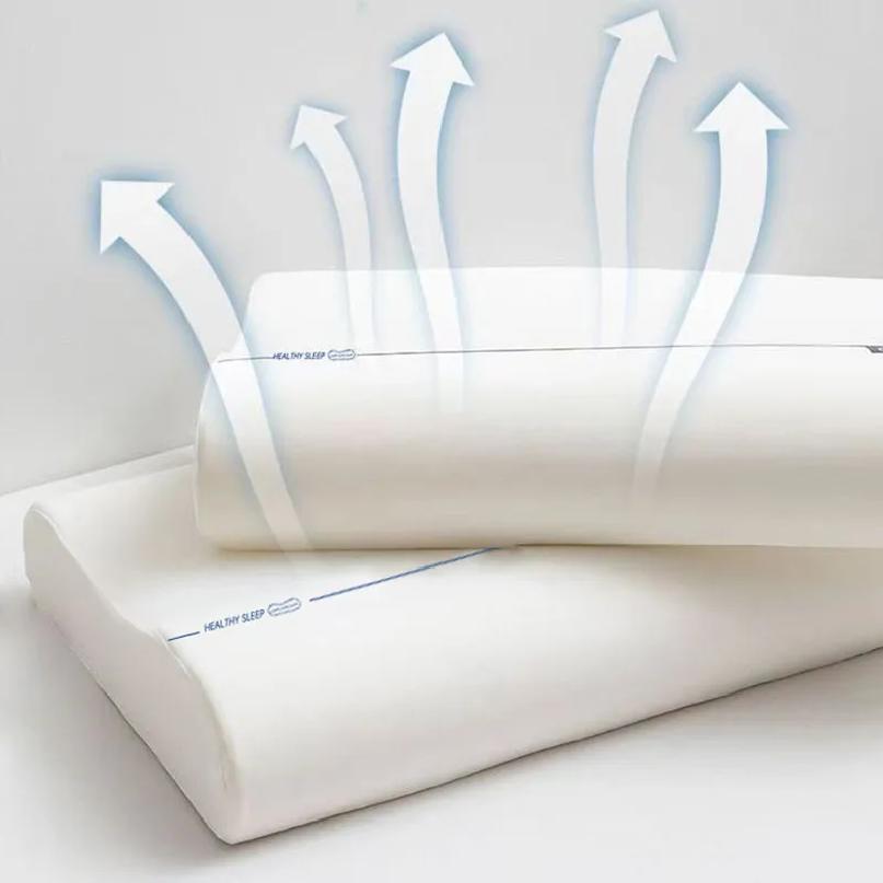 Slow Rebound Sleeping Memory Foam Pillow Solid Cervical Orthopedic Pillows for Adult Kids Neck Care Comfortable Massage Cushion