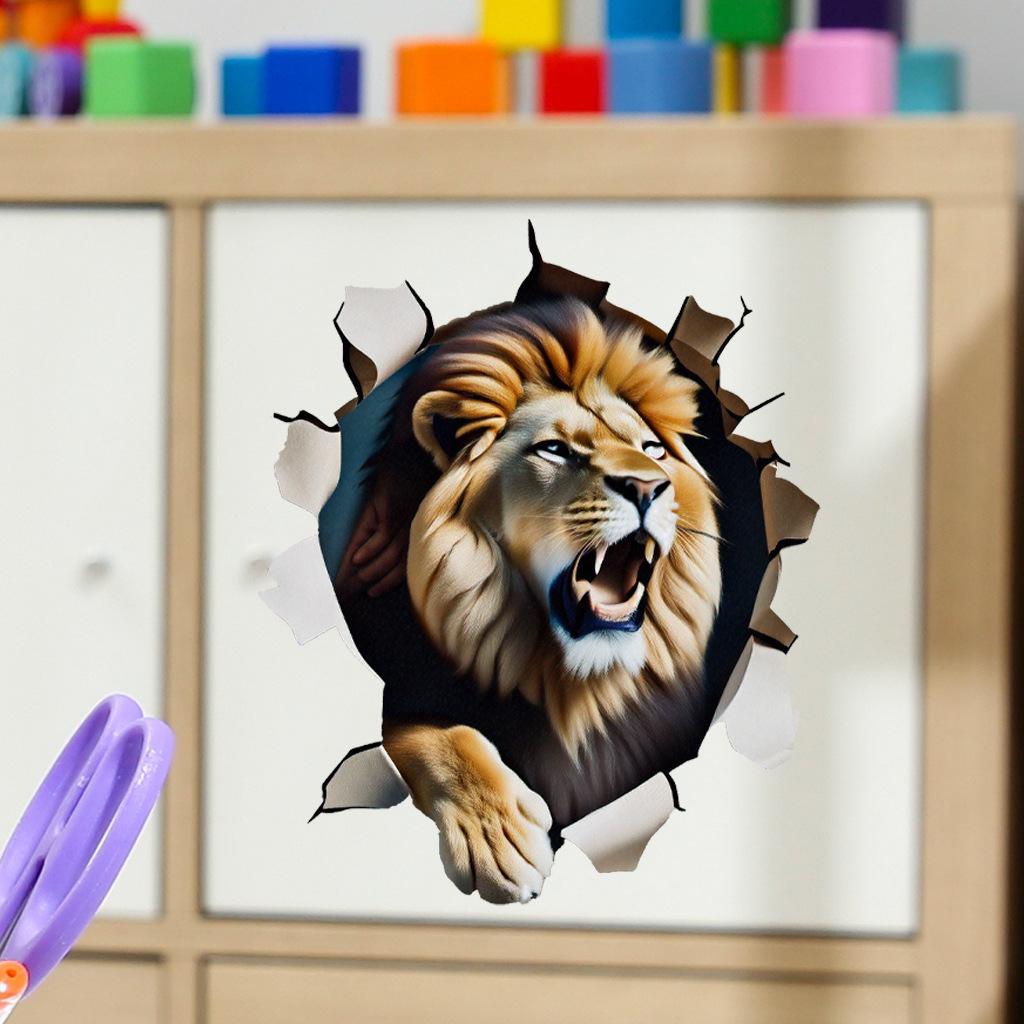 2025 FC1052 Wasserdicht Ölfest Abnehmbarer Löwe Wandsticker