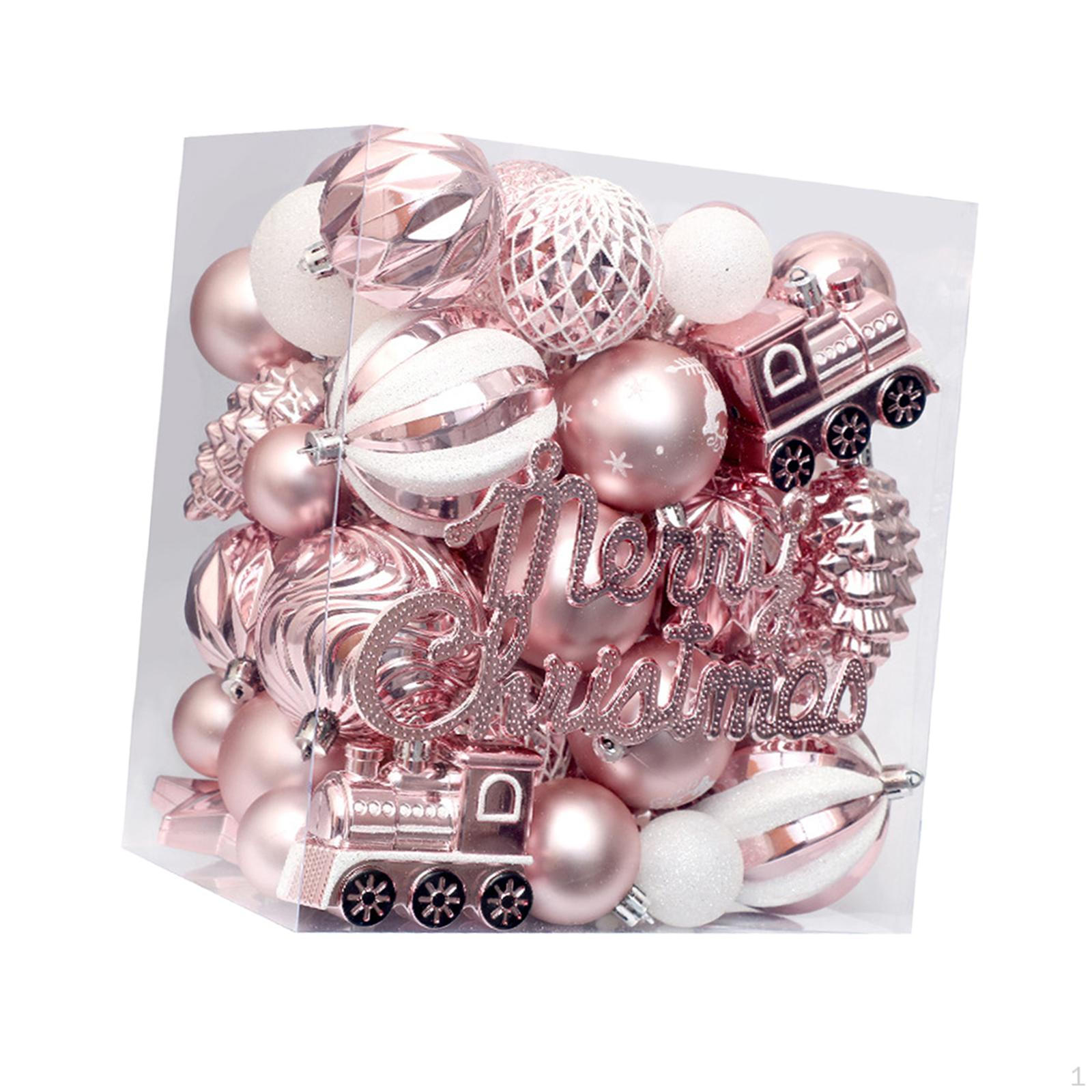 

65 праздничных безделушек для украшения рождественской елки для домашнего кафе Pink White