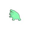 Cute Funny Vertical Middle Finger Frog Enamel Brooch for Women Creative Cartoon Animal Pins Clothing Jewelry Accessories Gift