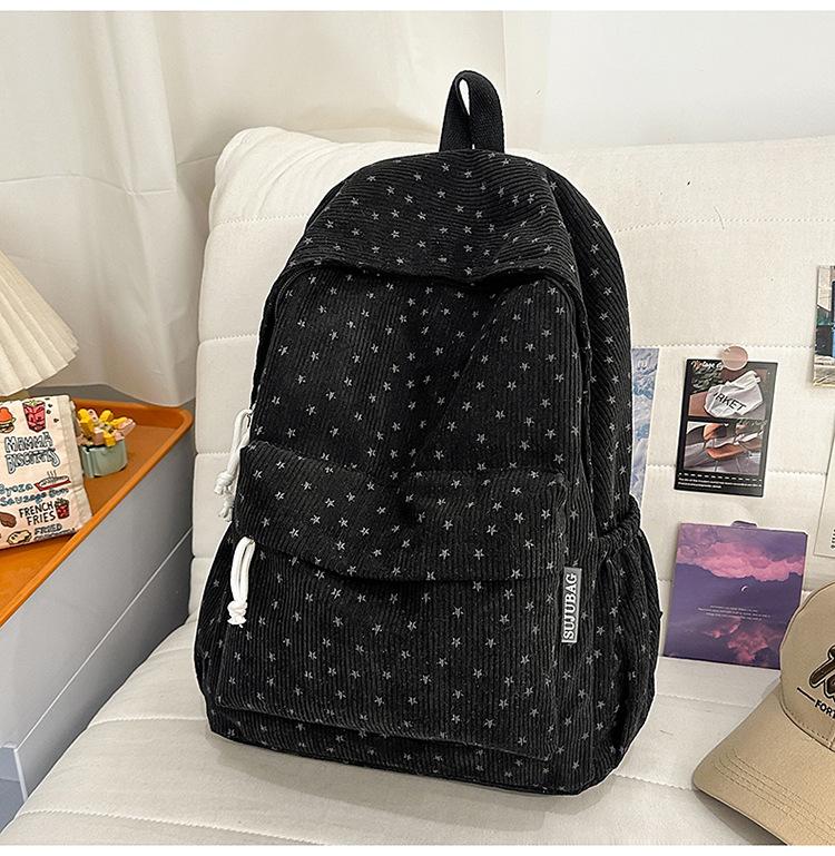 Schoolbag Japanese Ins Girl's Heart Bow School Bag, Junior and Senior High School Student Backpack Large Capacity Autumn and Winter Lightweight