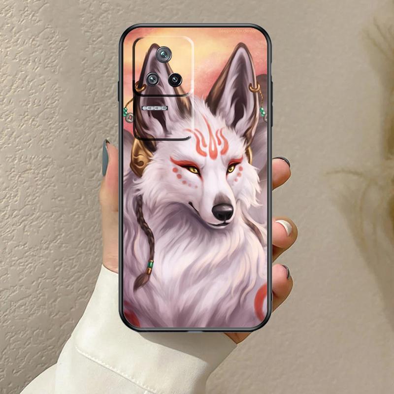 Kitsune Fox Japanese Art Case For Xiaomi 13T 14T 15T Pro 14 15 Ultra 17 Pro Max POCO F8 F7 F5 F6 X3 X5 X6 X7 Pro Cover