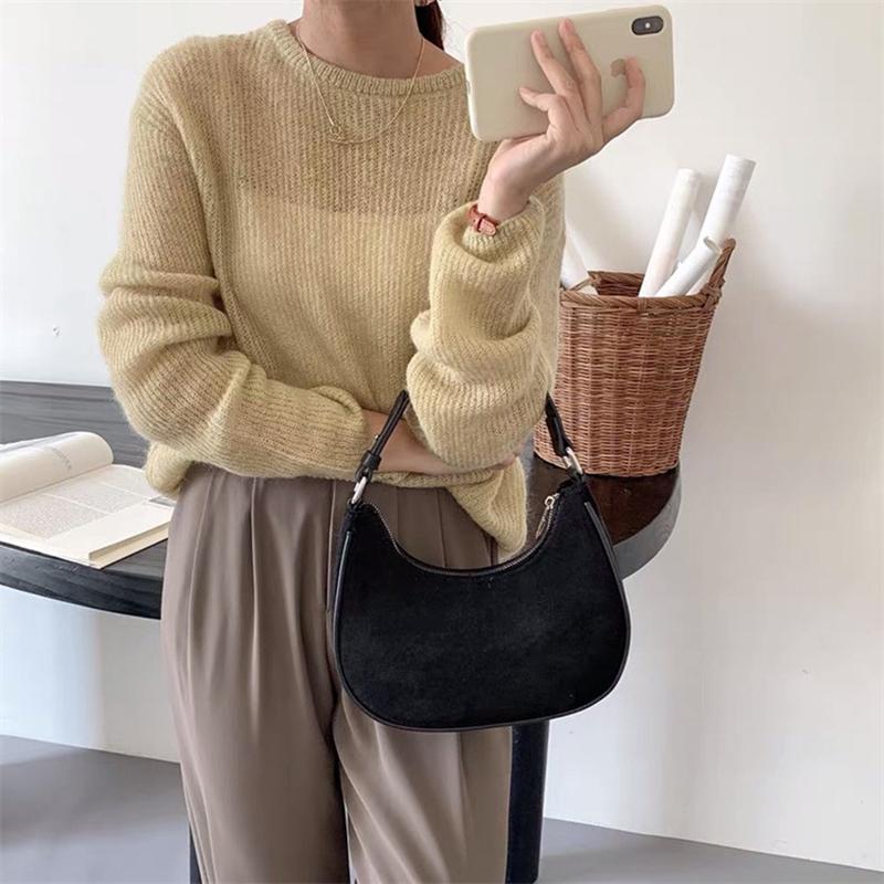 Girls Designer Women Cool Yogodlns Underarm Bag Soft Pu Leather Hobo Bag Small Shoulder Bags Retro Female Fashion Purse Handbags