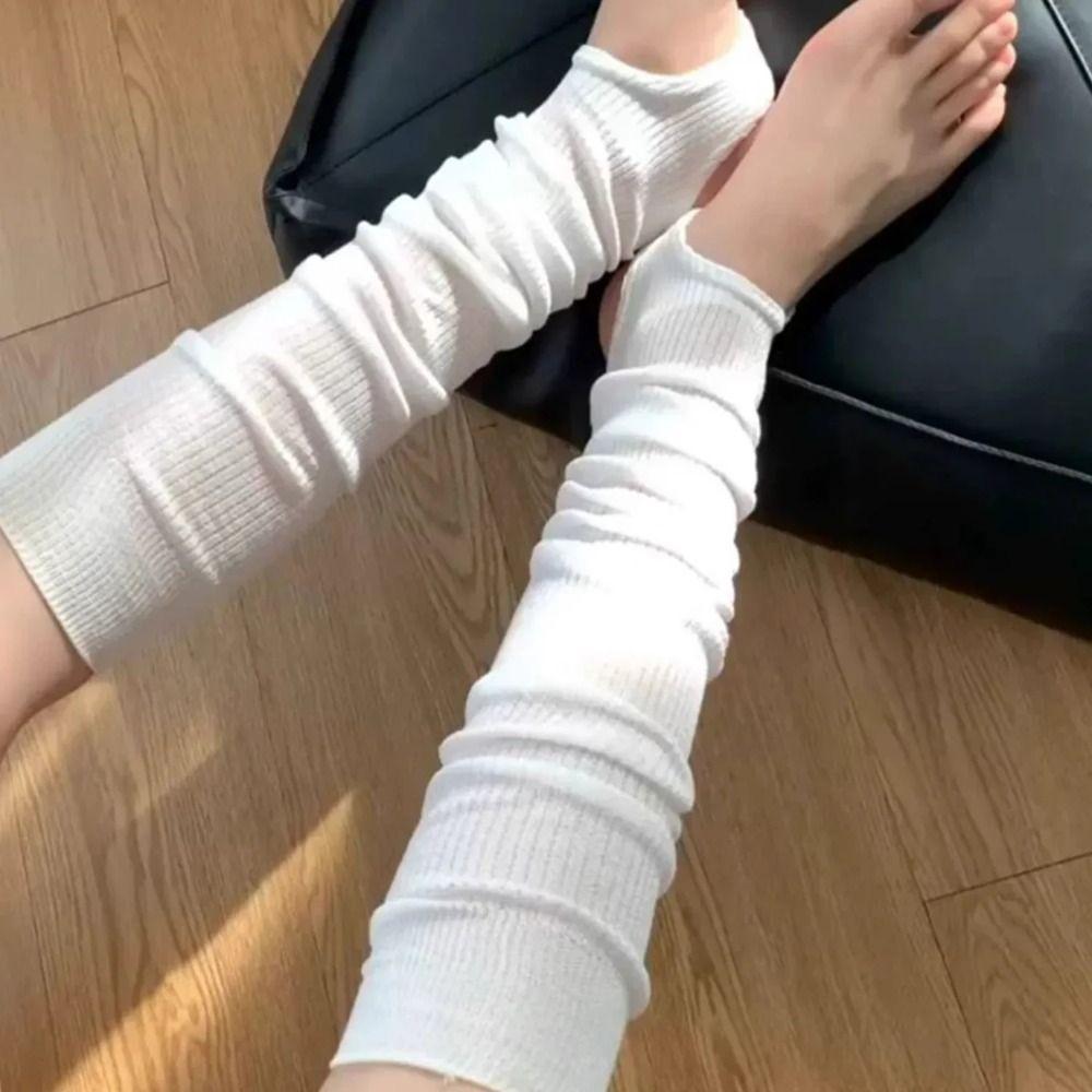 Lightweight Mid-calf Calf Socks Solid Color JK Stockings New Leg Warmer Socks  Women