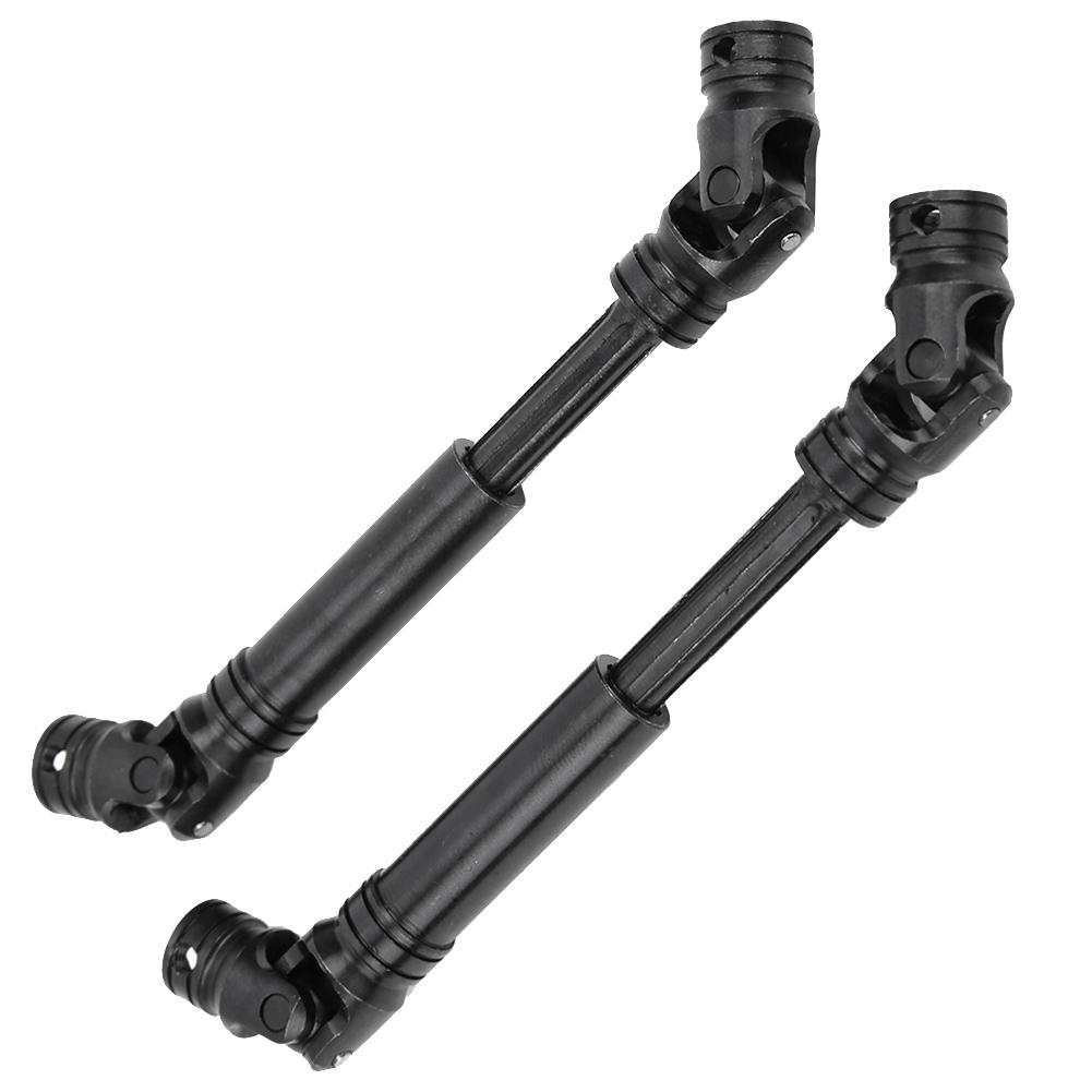 2 STÜCK 90?115mm Stahl Mehrfachkeil-Antriebswelle für SCX10 III AXI03007 RC Auto Schwarz