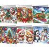 6pcs Christmas Diamond Painting Gift Card DIY Diamond Painting Greeting Thank You Card Handmade Diamond Embroidery Painting Kits