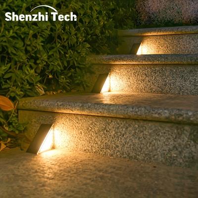2 LED Solar Step Lights, Waterproof Outdoor Stair Lights, Solar Deck Lights Outdoor Solar Landscape Lights