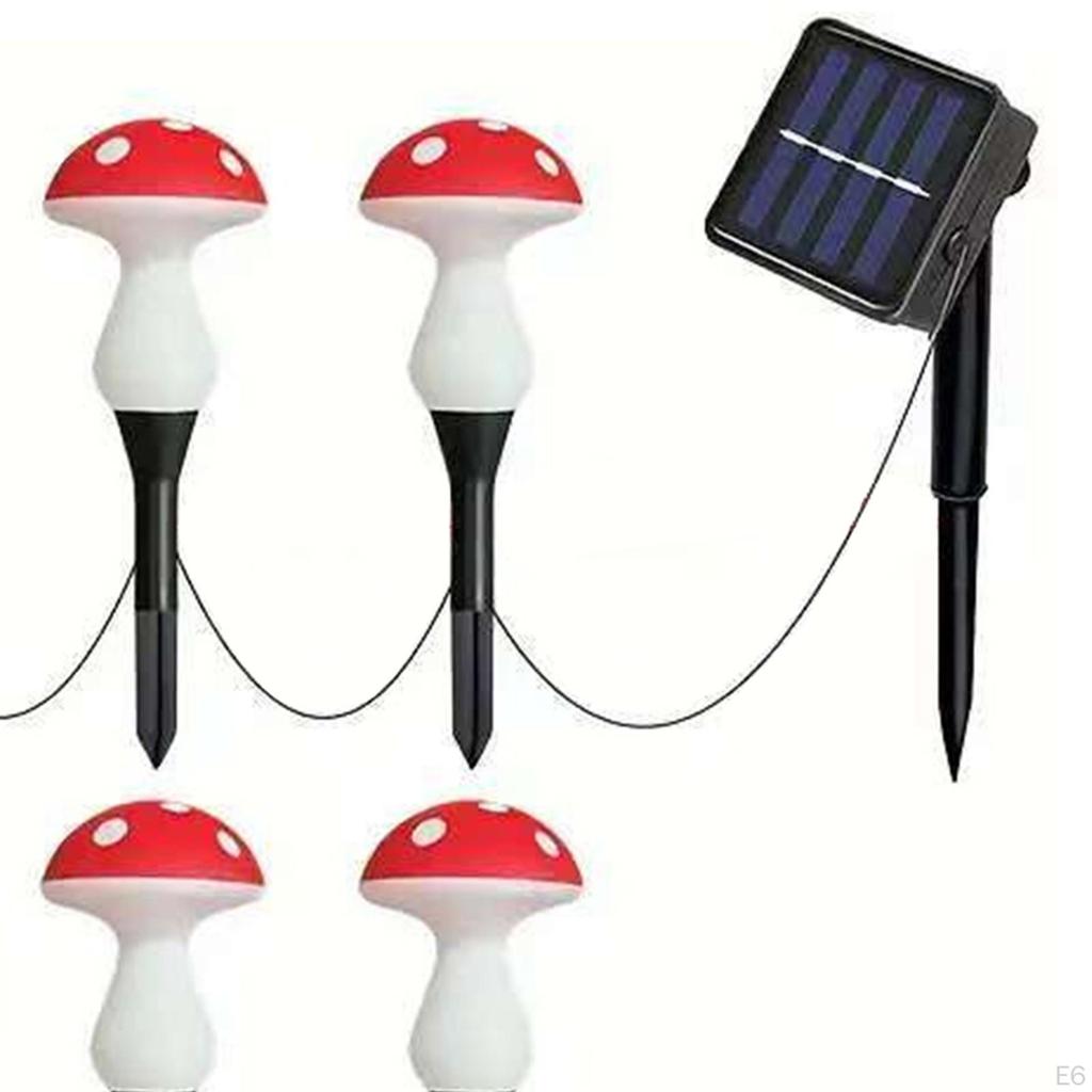 Garden Mushroom Lamp Accessories Art Gardening Gifts Pathway Light Landscape Ornament for