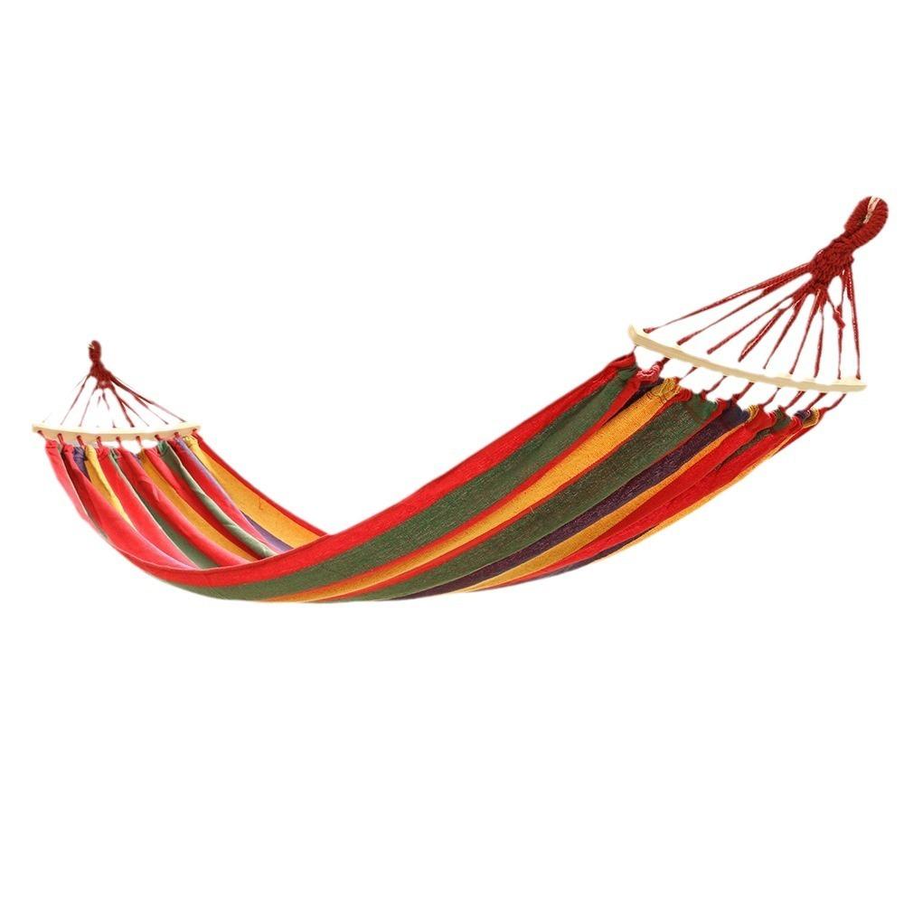 Thick Canvas Camping Hammock Good Load-bearing Swing Hammock Hanging Bed Beach Leisure Activities
