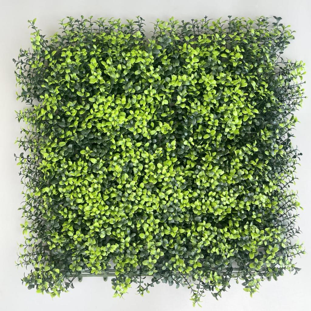 50×50cm Artificial Green Plant Wall - Plastic Vertical Garden, Fake Flower Wall, Synthetic Turf Background