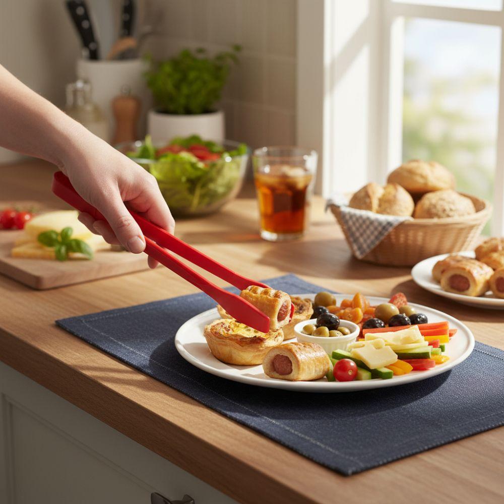 Non-Stick Kitchen Food Clip Heat Resistant Salad Tongs Multipurpose BBQ Grilling Tongs  Party