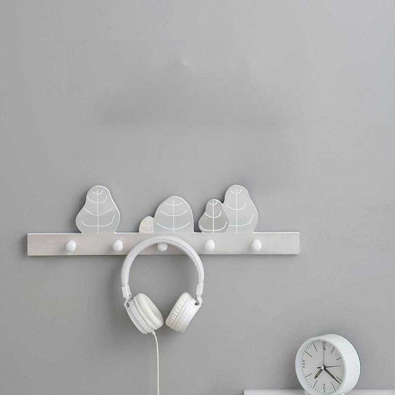Porch living room simple key hook clothes hook cartoon wall punch-free hanger behind the door