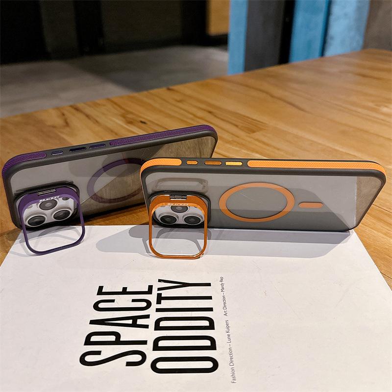 Magnetic iPhone 17 Pro Max Case with Two-Color Lens Bracket, Compatible with iPhone 16-12