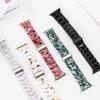 Luxusní pryskyřičný řemínek pro Apple Watch Ultra 3 2 49mm 11 10 42mm 46mm Článkový náramek Iwatch Series 9 7 8 6 5 SE3 45mm 41mm 40mm 44mm