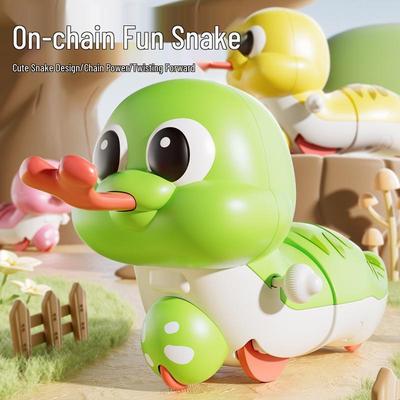 Kids' Wind-Up Crawling Snake Toy - Educational Fun for Boys and Girls
