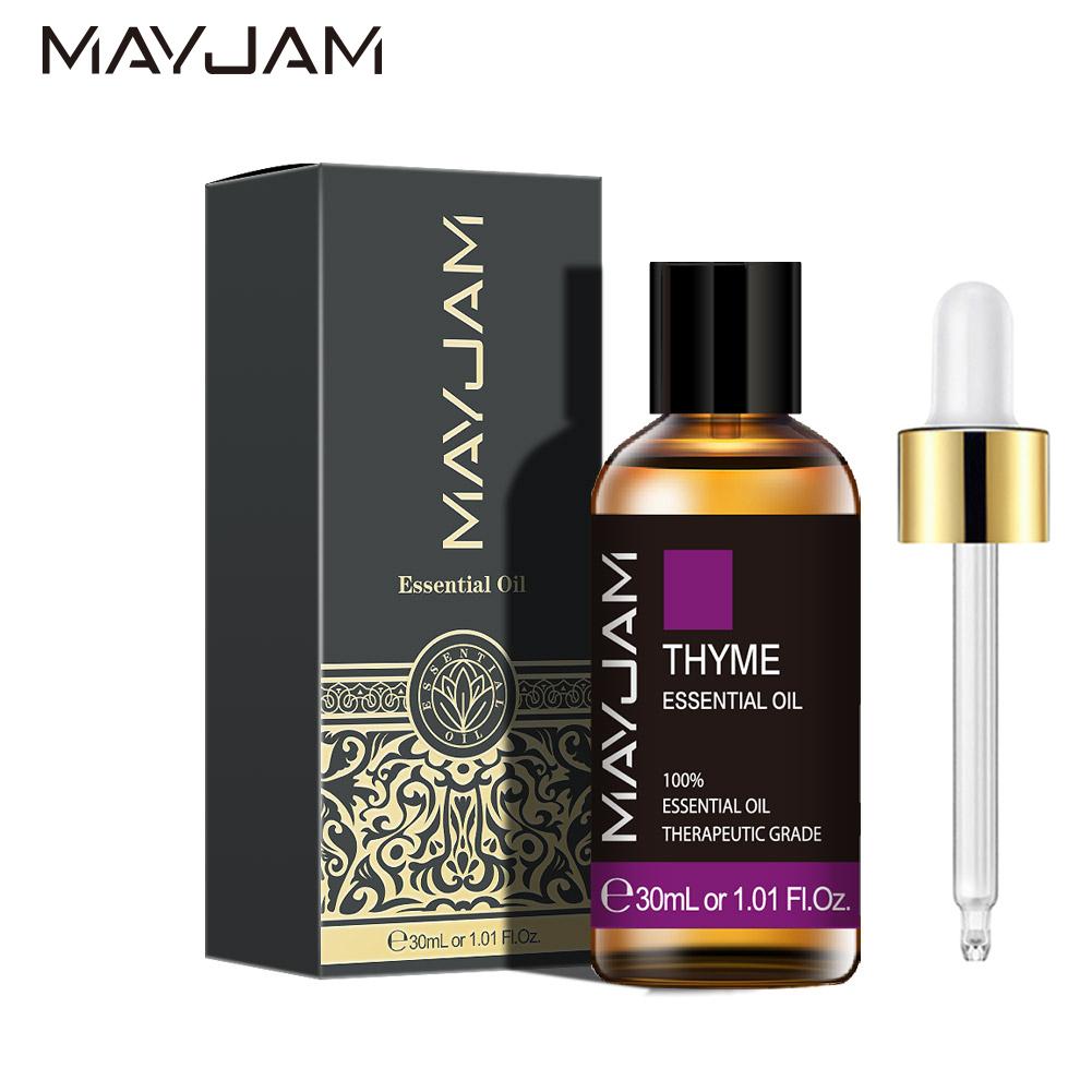 MAYJAM 10ml/30ml/100ml Thyme Pure Plant Extract Essential Oil Anti-Loss of Hair Enhance Memory Help Blood Circulation Natural Aroma Oil