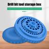 Rotating Drill Bit Storage System Multiple Compartment Plastic Organizer With Antislip Bottom For Toolshop