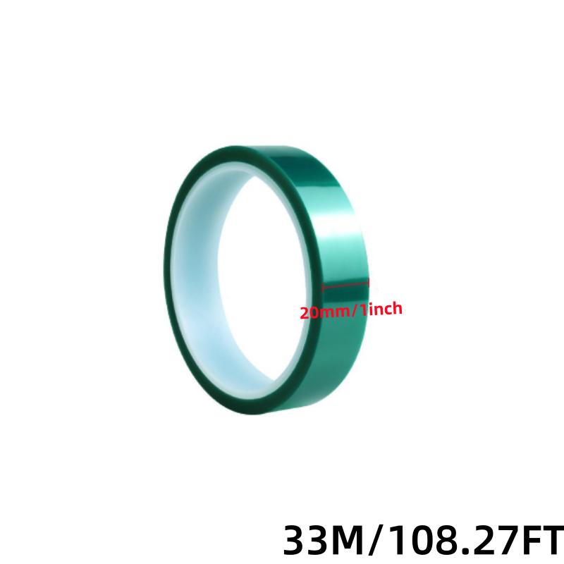 33M/Roll Green PET Film Tape High Temperature Heat Resistant PCB Solder SMT Plating Shield Insulation Protection