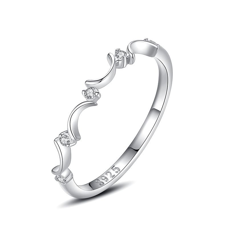 Tancise Klassischer Zirkon-Ring aus 925er-Sterlingsilber, Damenschmuck, Hochzeitsversprechen, Party-Geschenk