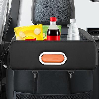 Car Seat Back Storage Box Backseat Car Organizer Tissue Box Multi-Functional Hangable Headrest Space Saver Vehicle Organizer For