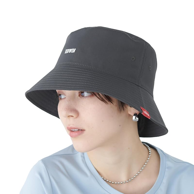 

[HAT MIKKE] EDWIN bucket hat hat ladies twill 57.5cm gray