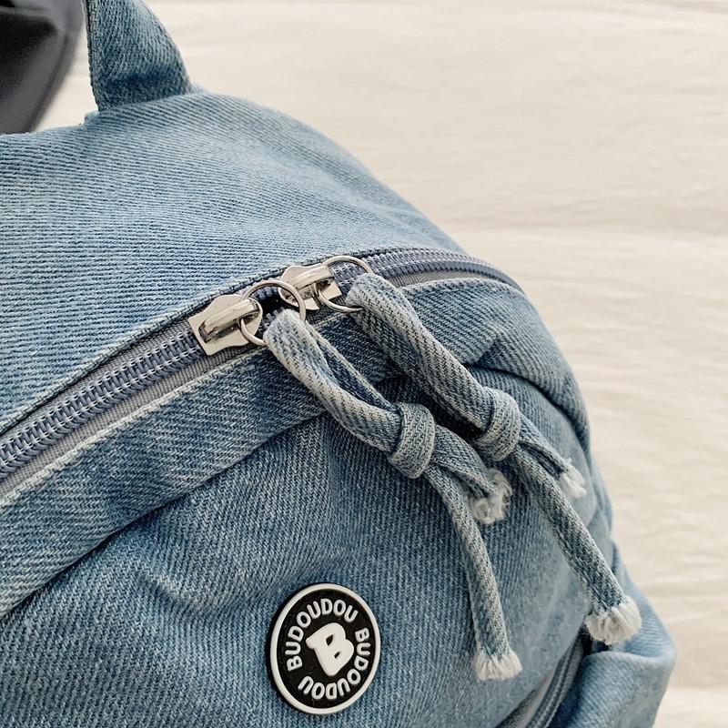 Denim Water-Repellent Backpack Women Travel Backpack