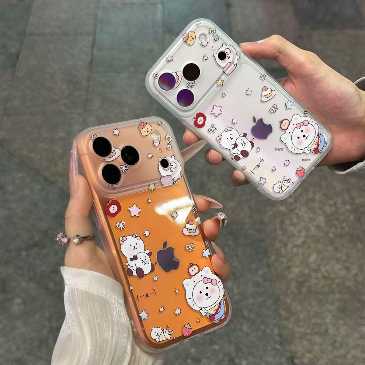 

Hello Kitty Teddy Bear Phone Case for Apple 17 Pro Max - Soft Shell, Drop-proof, with Integrated Camera Button Apple 16 Pro