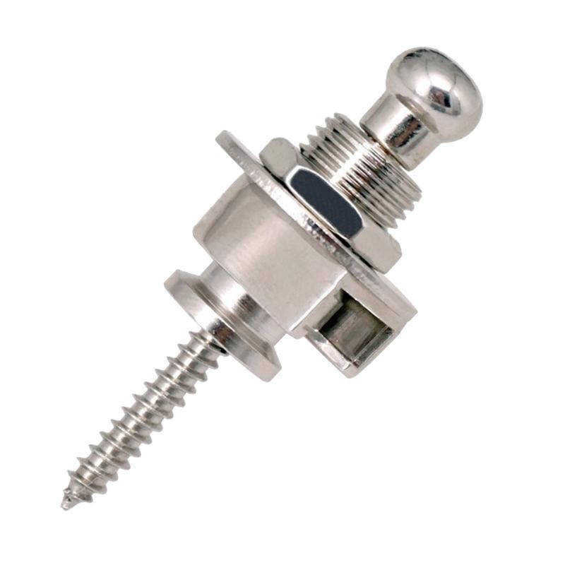 Set of 2 Guitar Strap Safe Locks Elegant Buttons Guitar Accessory Set Metal Strap Locks Electric Guitar Part for Guitar