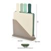 Four-Piece PP Kitchen Cutting Board Set with Holder: Ideal for Baby Food, Fruit, and More