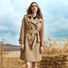 Vanzhen Women's Mid-Length Double-Breasted Trench Coat