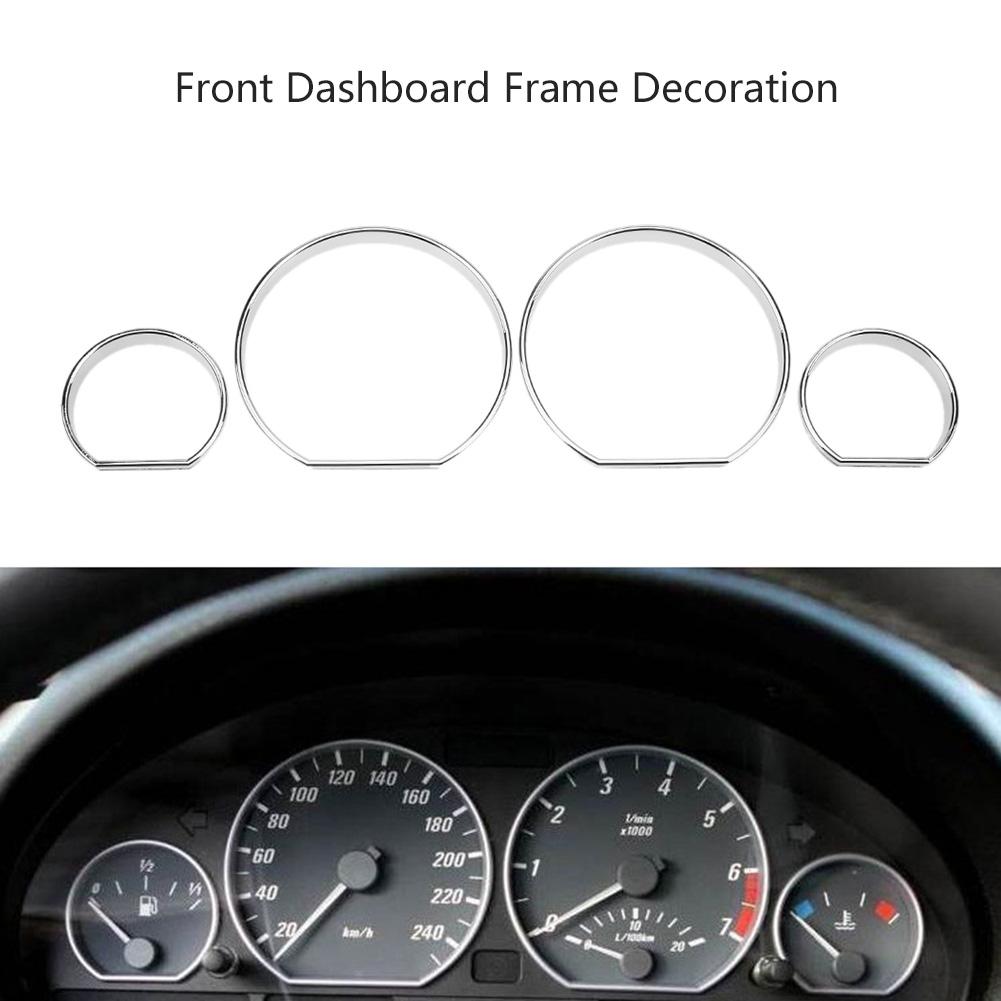 1Set Auto Dashboard Decoration Frame For BMW E46 Accessories Car Speedometer Circle Styling Cover Dash Dial Rings Bezel