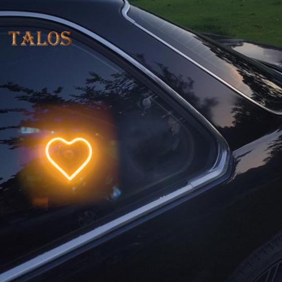 Lumină neon LED în formă de inimă Moduri bliț stroboscopic Instalare simplă super luminoasă Semn de afișare LED Accesorii pentru iluminat auto