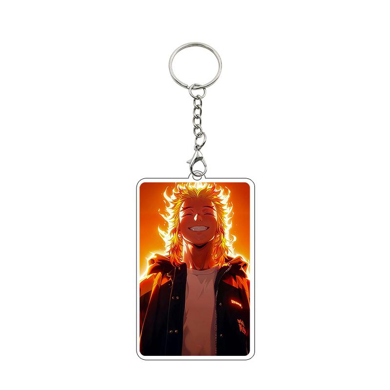 Fashion Anime Acrylic Keychain Accessories Tomioka Giyuu Kanroji Mitsuri Nezuko Cartoon Car Charm Pendant Gifts Toys Wholesale