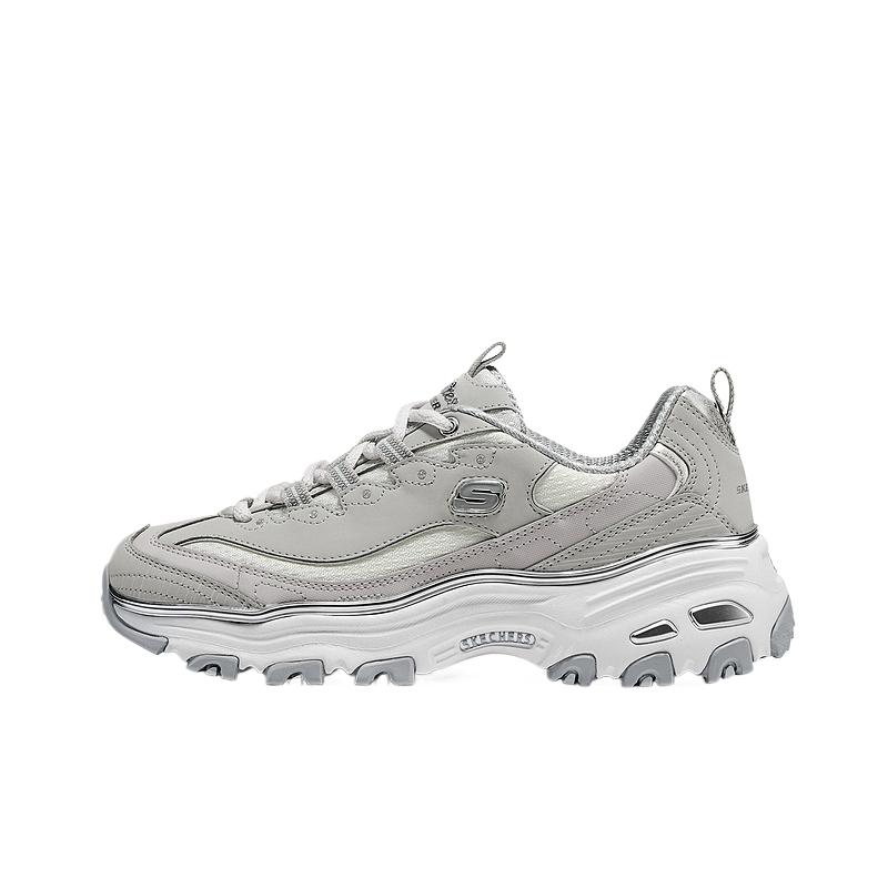 Skechers Lace-Up Round-Toe Comfortable Low-Top Dad Shoes Women sneakers 150873-GRY 35
