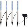 4 X Solar Garden Lamp Multicolored LED