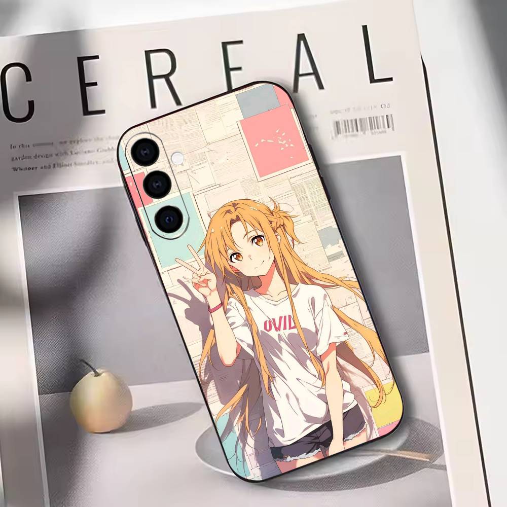

Sword Art Online Asuna Yuuki Phone Case For Samsung Galaxy A73,A72,A71,A70,A53,A52,A51,Others Soft Black Cover Samsung a53 5g