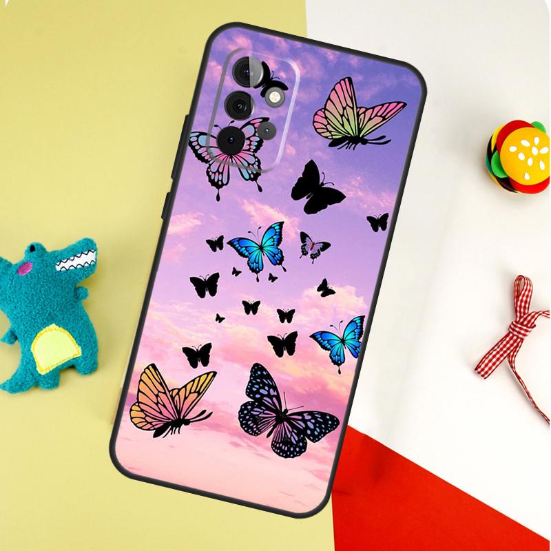 Butterfly Sky For Samsung Galaxy A22 A32 A52 A54 A34 A14 A55 A35 A15 A53 A33 A13 A05 A06 A16 Phone Case