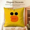 Minimalist Cartoon Face Cushion Cover Natural Linen Organic Fabric DoubleSided Printing Sofa Home Decor Gift Pillow Cover